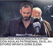Discurso Inauguración Exposición Aguilas Patrimonial en el auditorio Infanta Doña Elena
